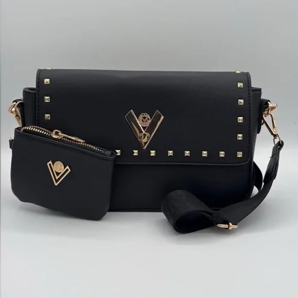 Valentino Black Crossbody Bag with Gold Studs - Picture 1 of 1
